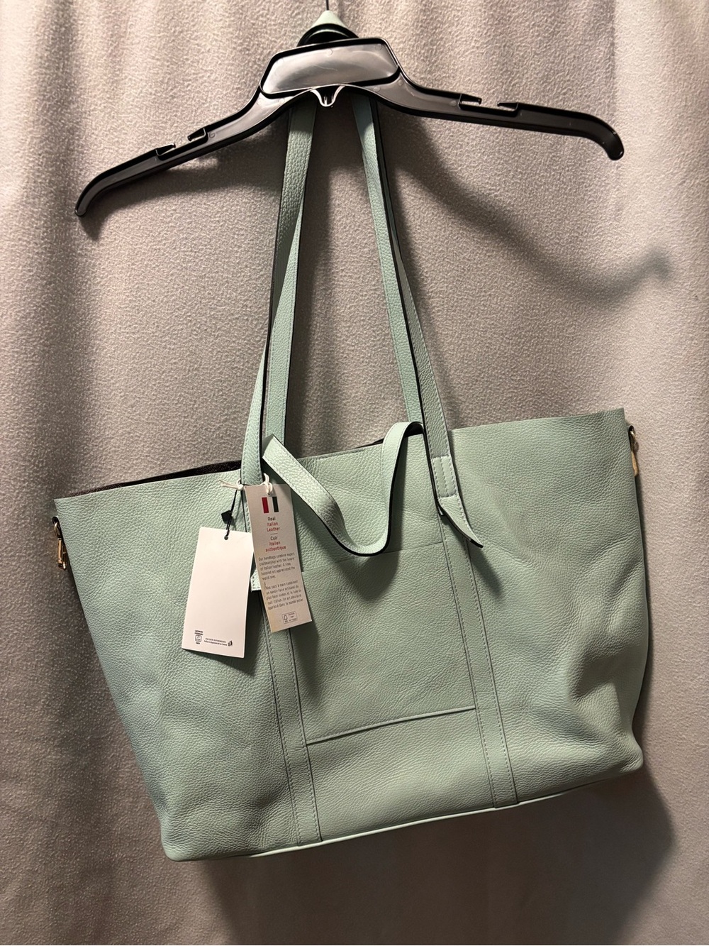 Mint Green Pebbled Tote Bag - Versatile Everyday Carry